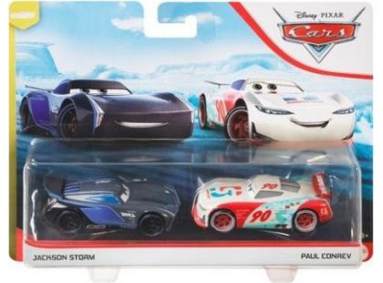 Mattel Cars 3 auta 2 ks Jackson Storm a Paul Conrev
