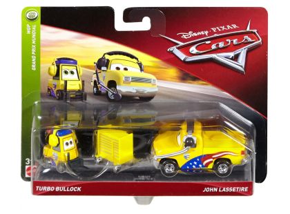 Mattel Cars 3 auta 2 ks Turbo Bullock a John Lassetire