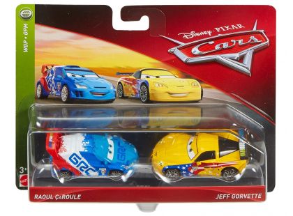 Mattel Cars 3 auta 2 ks Raoul Caroule a Jeft Corvette
