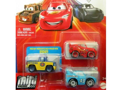 Mattel Cars 3 mini auta metal 3ks New 2021 - Poškozený obal