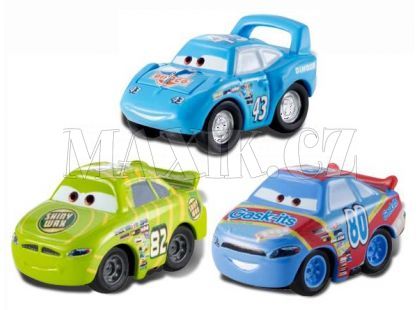 Mattel Cars Micro Drifters 3ks - Shiny Wax, Gask-Its, The King
