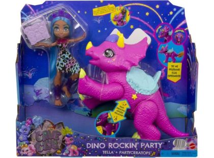 Mattel Cave Club panenka party teila s dino zvířátkem