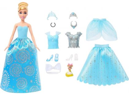 Mattel Disney Princess panenka s královskými šaty a doplňky Popelka