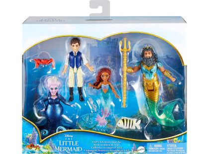 Mattel Disney Princess Sada 6 ks Malých panenek: Malá mořská víla s kamarády HLX19