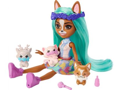 Mattel Enchantimals panenka a miminka Crizia Corgiová 15 cm