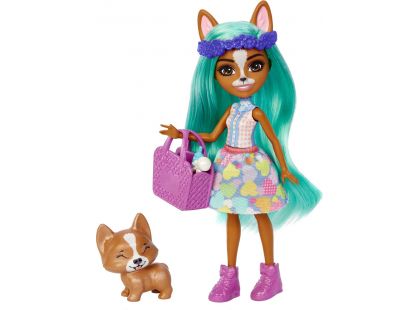 Mattel Enchantimals panenka a miminka Crizia Corgiová 15 cm