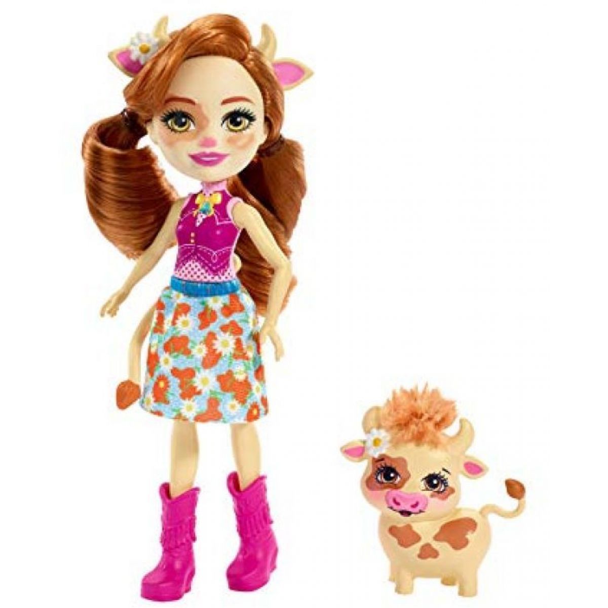Mattel Enchantimals panenka a zvířátko Cailey Cow a Curdle