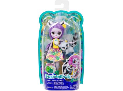 Mattel Enchantimals panenka a zvířátko Larissa Lemur a Ringlet