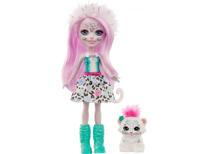 Mattel Enchantimals panenka a zvířátko Sybil Snow Leopard a Flake