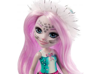 Mattel Enchantimals panenka a zvířátko Sybil Snow Leopard a Flake