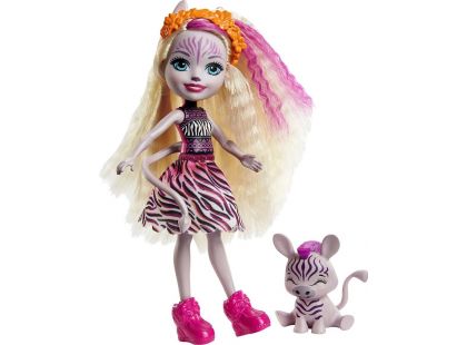 Mattel Enchantimals panenka a zvířátko Zadie Zebra a Ref