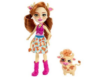 Mattel Enchantimals panenka se zvířátkem Cailey Cow a Curdle