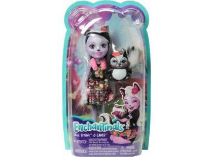 Mattel Enchantimals panenka se zvířátkem Sage Skunk a Caper