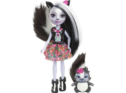 Mattel Enchantimals panenka se zvířátkem Sage Skunk