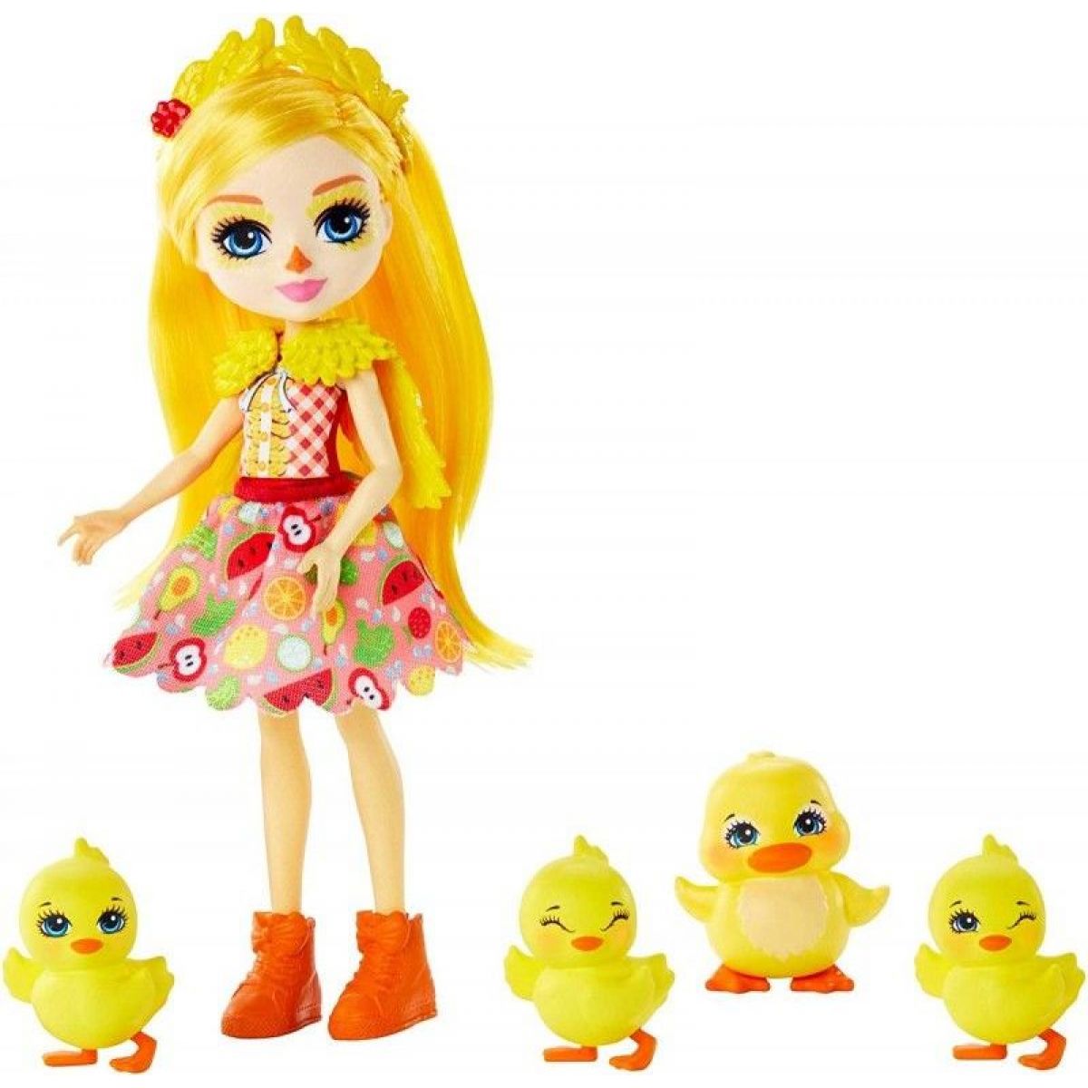 Mattel Enchantimals rodinka žlutá kuřátka