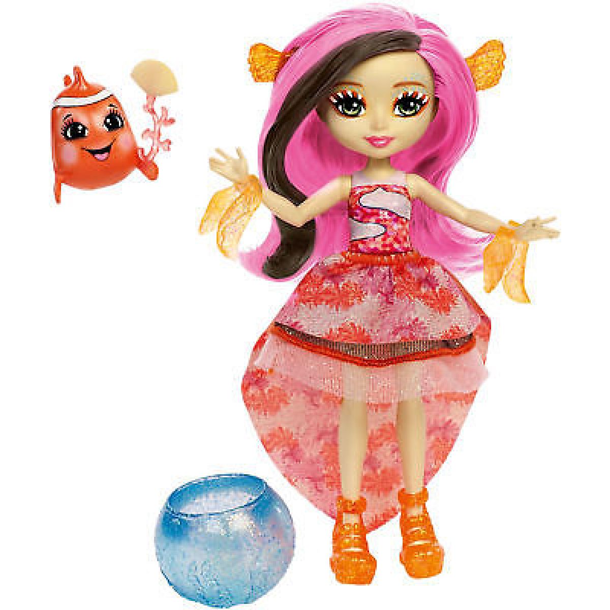Mattel Enchantimals Vodní svět Panenka a zvířátko Clarita Clownfish a cackle