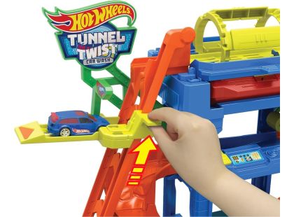 Mattel Hot Wheels City Color shifters automyčka s otočným tunelem - Poškozený obal