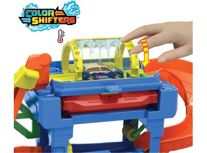 Mattel Hot Wheels City Color shifters automyčka s otočným tunelem - Poškozený obal