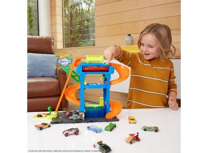 Mattel Hot Wheels City Color shifters automyčka s otočným tunelem - Poškozený obal