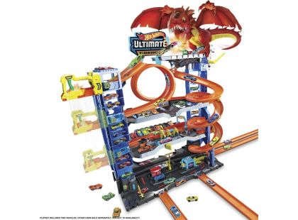 Mattel Hot Wheels City Garáž s drakem - Poškozený obal