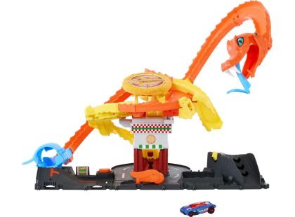 Mattel Hot Wheels City hladová kobra útočí na pizzerku - Poškozený obal