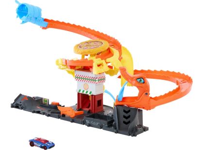 Mattel Hot Wheels City hladová kobra útočí na pizzerku - Poškozený obal