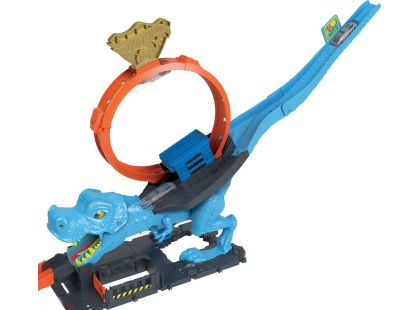 Mattel Hot Wheels City smyčka se žravým T-Rexem 92 cm