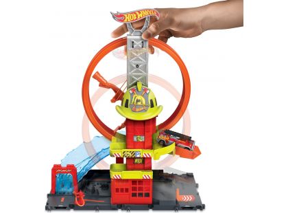 Mattel Hot Wheels City Super hasičská stanice se smyčkou