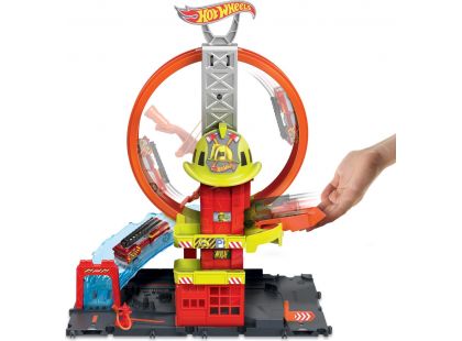 Mattel Hot Wheels City Super hasičská stanice se smyčkou