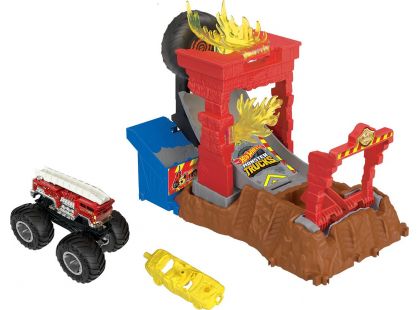 Mattel Hot Wheels Monster trucks aréna závodní výzva herní set Fire Crash Challenge