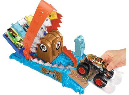 Mattel Hot Wheels Monster trucks aréna závodní výzva herní set Treasure Chomp Challenge