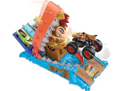 Mattel Hot Wheels Monster trucks aréna závodní výzva herní set Treasure Chomp Challenge