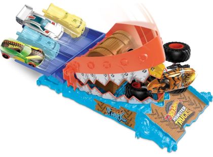 Mattel Hot Wheels Monster trucks aréna závodní výzva herní set Treasure Chomp Challenge