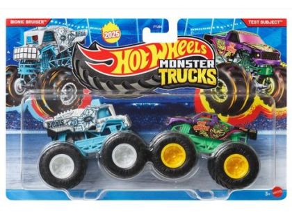 Mattel Hot Wheels Monster trucks demoliční duo Bionic Bruiser a Test subject