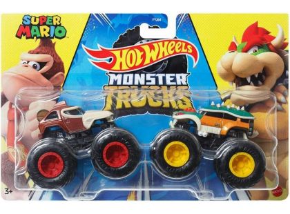 Mattel Hot Wheels Monster trucks demoliční duo Donkey Kong a Bowser
