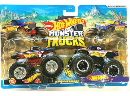 Mattel Hot Wheels Monster trucks demoliční duo HotWheels 4 a HotWheels 1