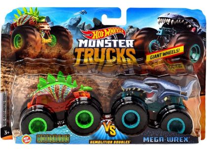 Mattel Hot Wheels Monster trucks demoliční duo Motosaurus VS Mega Wrex