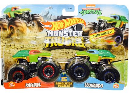 Mattel Hot Wheels Monster trucks demoliční duo Raphael VS. Leonardo