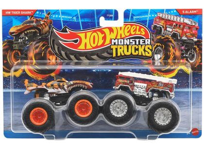 Mattel Hot Wheels Monster trucks demoliční duo Tiger Shark a 5 Alarm