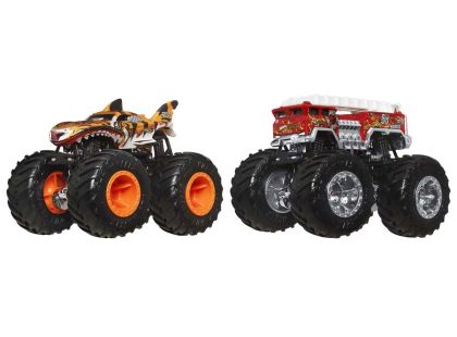 Mattel Hot Wheels Monster trucks demoliční duo Tiger Shark a 5 Alarm