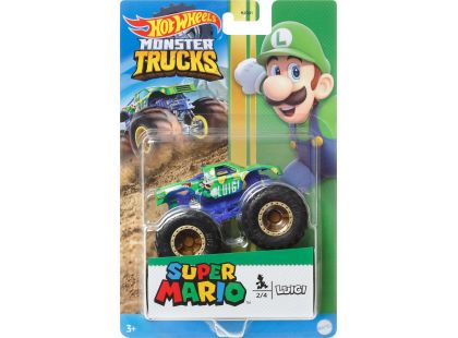 Mattel Hot Wheels Monster Trucks tematický truck 9 cm Luigi