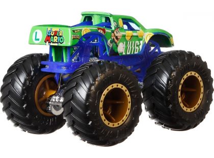 Mattel Hot Wheels Monster Trucks tematický truck 9 cm Luigi