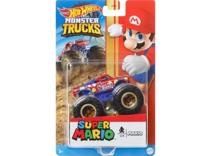 Mattel Hot Wheels Monster Trucks tematický truck 9 cm Super Mario