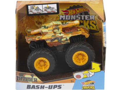 Mattel Hot Wheels monster trucks velká srážka Invader hnědý