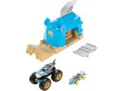 Mattel Hot Wheels monster trucks závodní herní set modrý