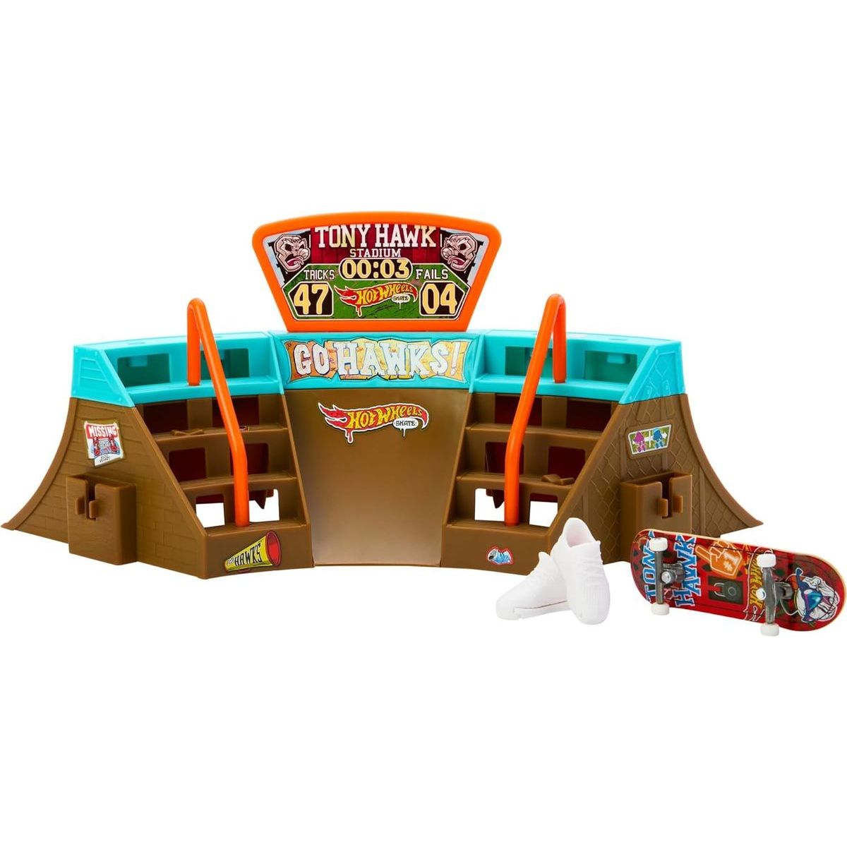 Mattel Hot Wheels Skates fingerboard skatepark herní set Stadium Skatepark - Poškozený obal
