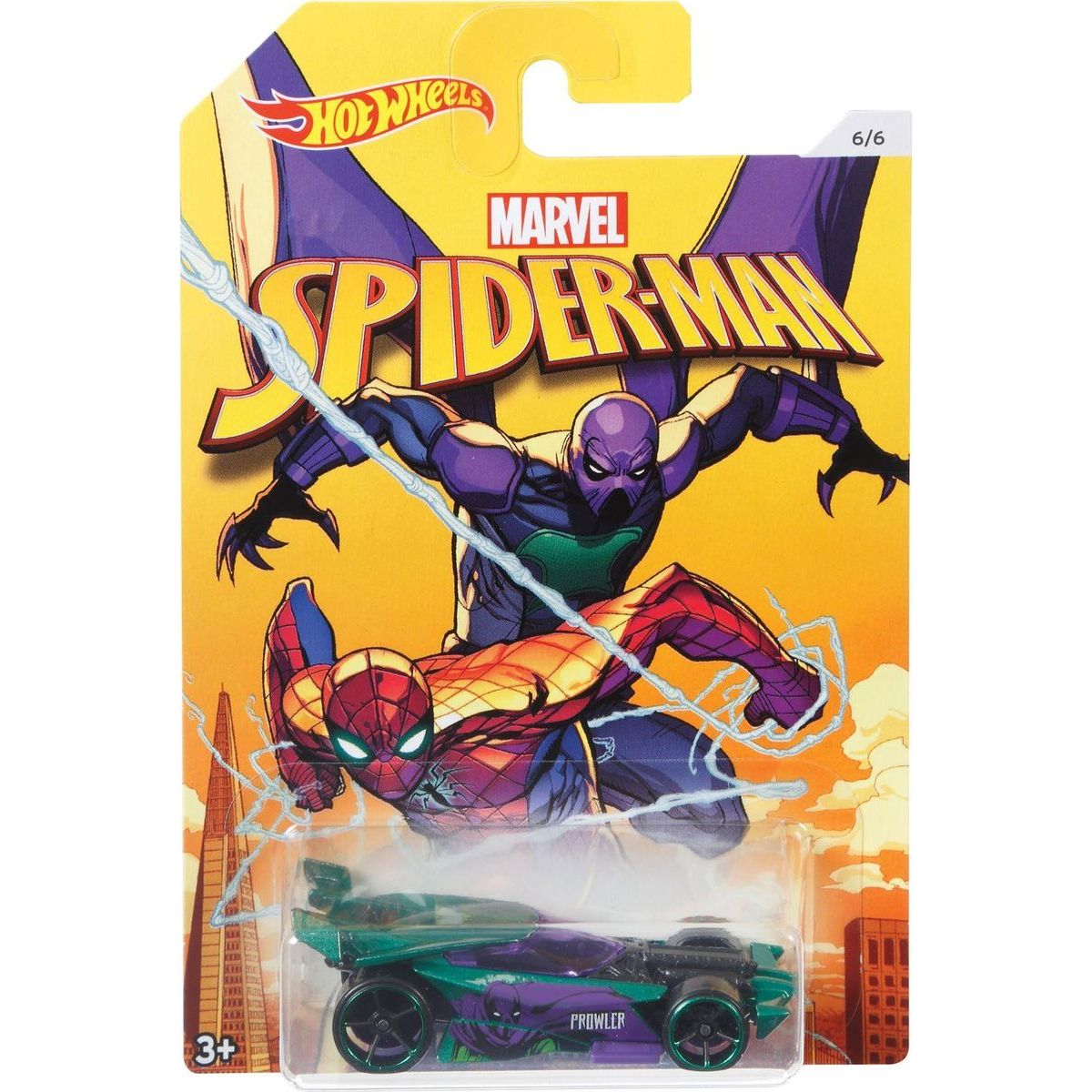 Mattel Hot Wheels tématické auto Marvel Spiderman Drift King