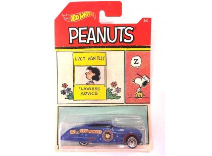 Mattel Hot Wheels tématické auto Peanuts Purple Passion