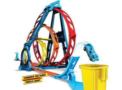 Mattel Hot Wheels track builder trojitá smyčka