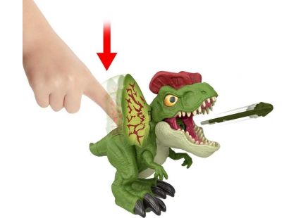 Mattel Jurassic world vystřelující Dilophosaurus se zvuky